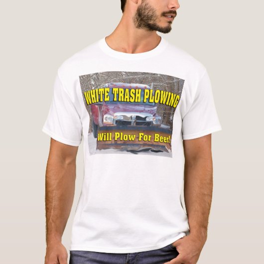 Het schimmelige witte vuilnis dat stroomt, stroomt t-shirt (Voorkant)