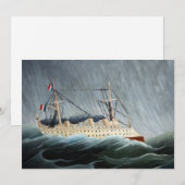 Het schip in de Tempest | Henri Rousseau (Voorkant / Achterkant)