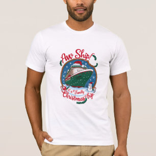 Het schip is een familie kerst cruise reis t-shirt