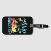 Het schip is mijn verjaardagsreis bagagelabel (Voorkant (horizontaal))