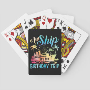 Het schip is mijn verjaardagsreis pokerkaarten