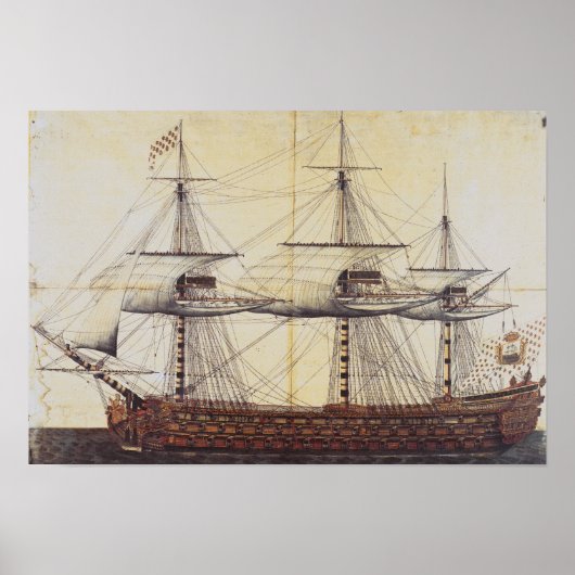 Het schip "La Ville de Paris" Poster (Voorkant)