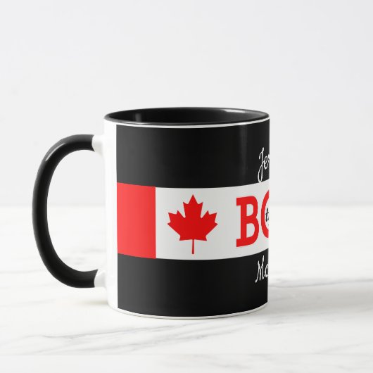 Het schip met Canadese Maple en Jouw naam Mok (Links)
