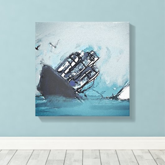 Het schip met de zegen canvas afdruk (Insitu (Houten vloer))