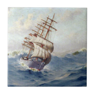 Het schip Portpatrick 1900s Tegeltje