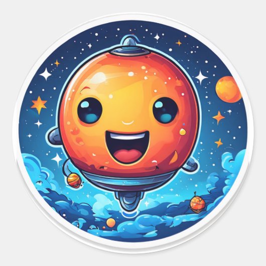 het schip ronde sticker (Voorkant)