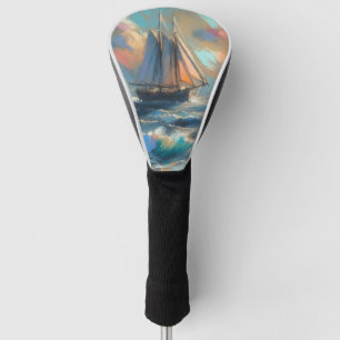 Het schip vaart op het Zee Golfheadcover
