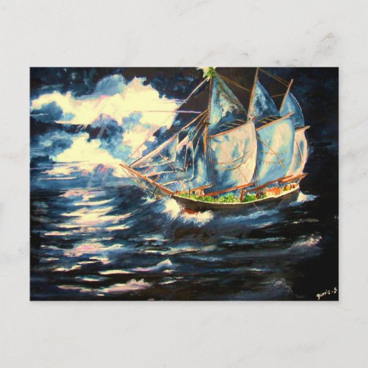 Het Schip van de kerstboom Feestdagenkaart (Voorkant)