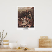 Het schip van de ontlasting. Door Hieronymus Bosch Poster (Keuken)