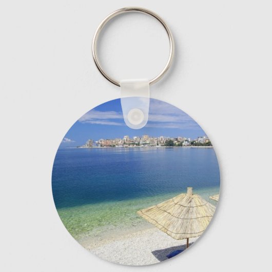 HET SCHITTERENDE UITZICHT VAN HET STRAND SLEUTELHANGER (Voorkant)