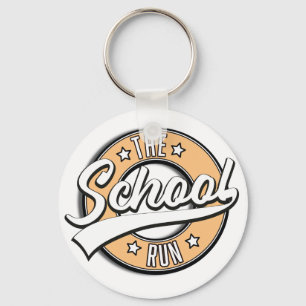 Het School Run retro logo Sleutelhanger