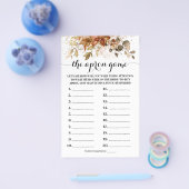 Het Schort Herfst Bruiloft Game Card Flyer (Enkel)