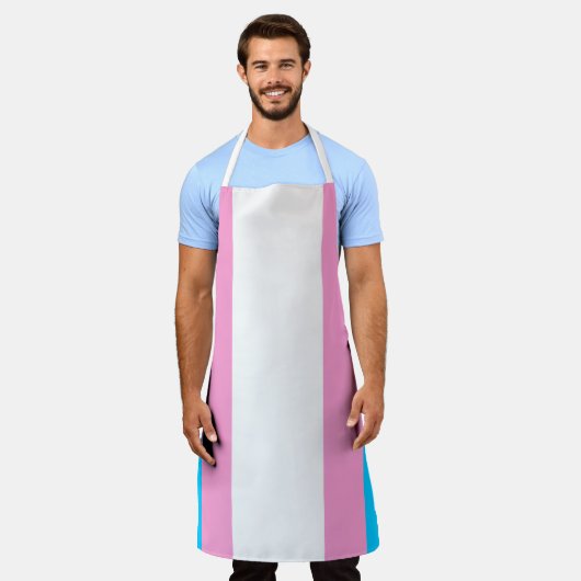 Het Schort van Trans Pride Chef (Gedragen)