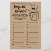 Het Schort vrijgezellenfeest engelse spaanse spel (Achterkant)