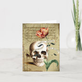 Het Schrijven Halloween van de Schedel van Kaart (Voorkant)