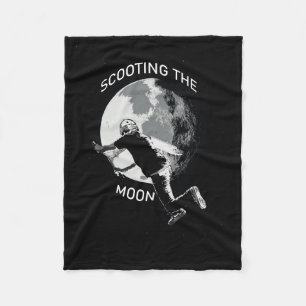 Het scoren van de Maan - Stunt Scooter Vleece Blan Fleece Deken