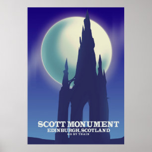 Het Scott Monument, Edinburgh,Schotland Poster