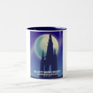 Het Scott Monument, Edinburgh,Schotland Tweekleurige Koffiemok