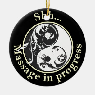 Het scrollen Yin Yang Massage Do Not Disturb Keramisch Ornament