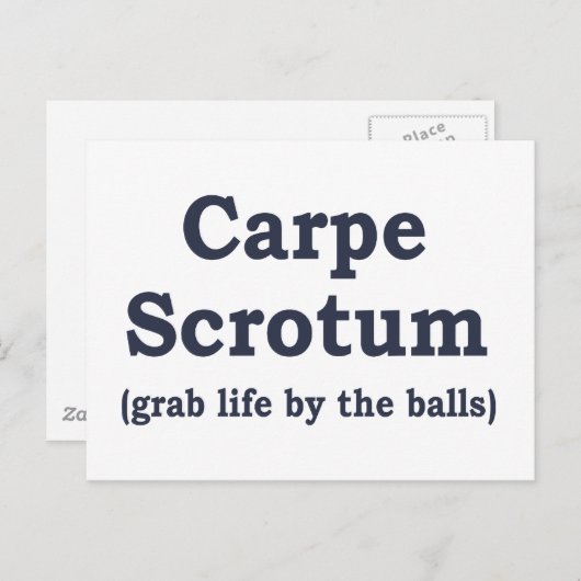 Het Scrotum van Carpe Briefkaart (Voorkant / Achterkant)