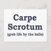 Het Scrotum van Carpe Briefkaart (Voorkant)