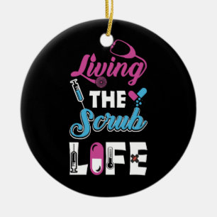 Het scrub leven leven - Stethoscoop cadeau Keramisch Ornament