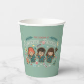 Het seizoen is mooier met vrienden papieren bekers (Voorkant)