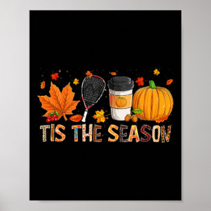 Het seizoen Leopard Pumpkin Racquetbyll Halloween Poster
