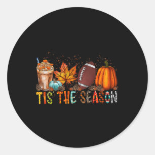 Het seizoen pompoen en specerijen Football Hallowe Ronde Sticker