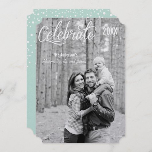 Het seizoen vieren kaart (Voorkant / Achterkant)