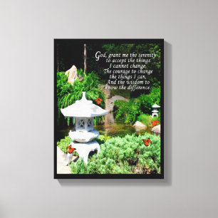 "Het sereniteitsgebed" omwikkeld canvas Afdruk