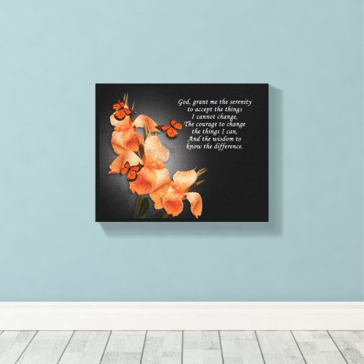 "Het serenity gebed" Canvas Afdruk (Insitu (Houten vloer))