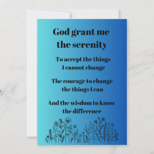 Het Serenity-gebed - Inspirerend Feestdagenkaart