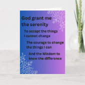 Het Serenity Gebed Kaart (Voorkant)