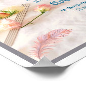 Het Serenity gebed met bloemen, Boek en Veer Poster (Hoek)