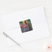 Het Serenity gebed met Jezus Christus schilderen Vierkante Sticker (Envelop)