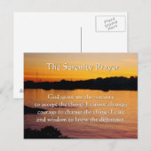 Het Serenity Prayer oranje zonsondergang briefkaar Briefkaart (Voorkant / Achterkant)