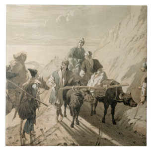 Het Sevang- of Cockcha-meer, Transcaucasia, bord 2 Tegeltje