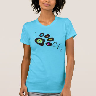 Het Shirt van de Druk van de schilderen Liefde & E