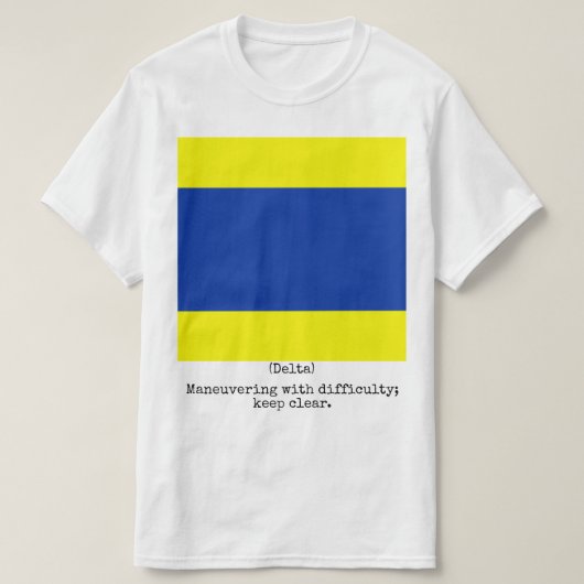 Het Shirt van de marine (Delta), Man (Design voorkant)