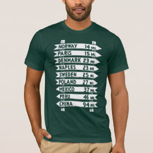 Het Shirt van de Ol' Maine Signpost Dark Mannen