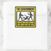 Het Shirt van de regering Vierkante Sticker (Tas)