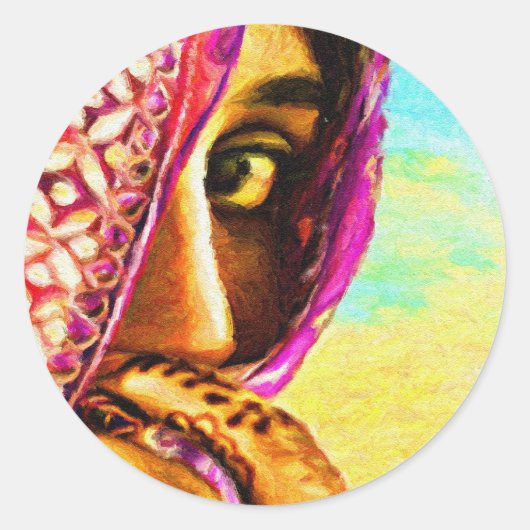 Het Shy Girl Ronde Sticker (Voorkant)