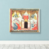 Het Siege van Chateau-Gaillard Canvas Afdruk (Insitu (Houten vloer))