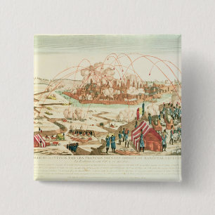 Het Siege van Danzig Vierkante Button 5,1 Cm