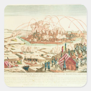 Het Siege van Danzig Vierkante Sticker