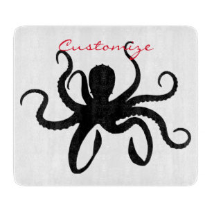 Het Silhouet Thunder_Cove van de octopus Snijplank