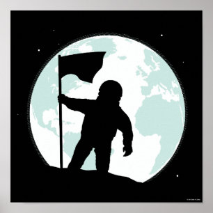 Het Silhouet van de astronaut Poster