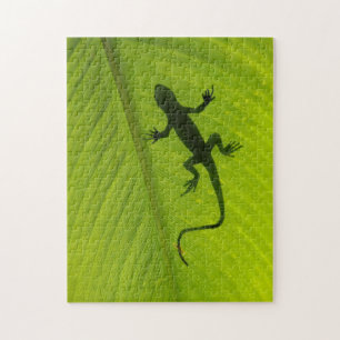 Het Silhouet van de gekko Legpuzzel