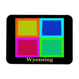 Het Silhouet van de Kaart van Wyoming Magneet